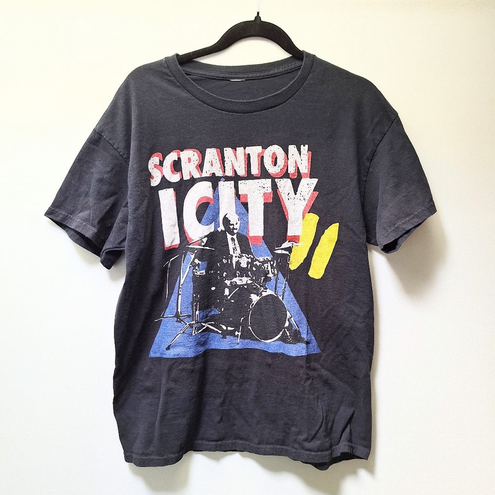 Scranton Electric City PA Short Sleeve T-Shirt Men's Size Lg Graphic Tee Black